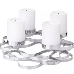 Adventskranz Alita vernickelt Edzard 25 cm