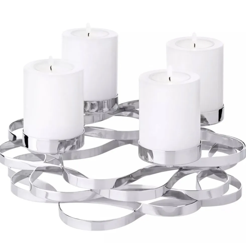 Adventskranz Alita vernickelt Edzard 25 cm
