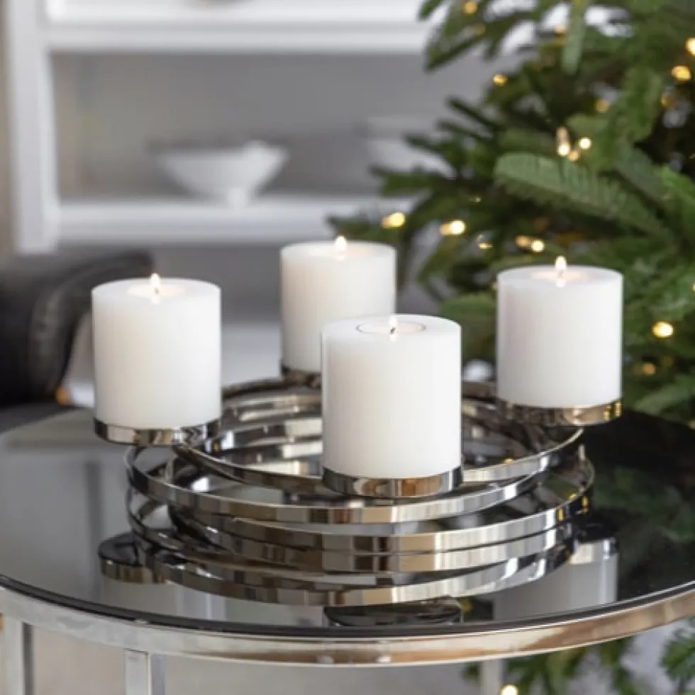 Adventskranz Annabel Edelstahl Edzard Ø 34 cm