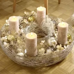 Adventskranz Edelstahl Versailles Durchmesser 78 cm