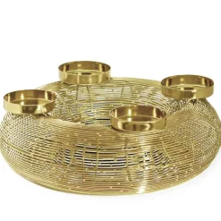 Adventskranz gold NILS Edzard Durchmesser 32 cm