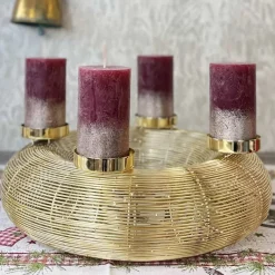 Adventskranz gold NILS Edzard Durchmesser 32 cm