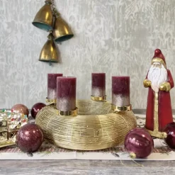 Adventskranz gold NILS Edzard Durchmesser 32 cm