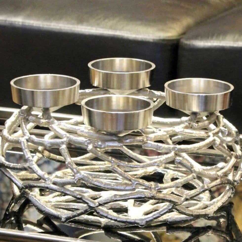 Adventskranz Herold silber