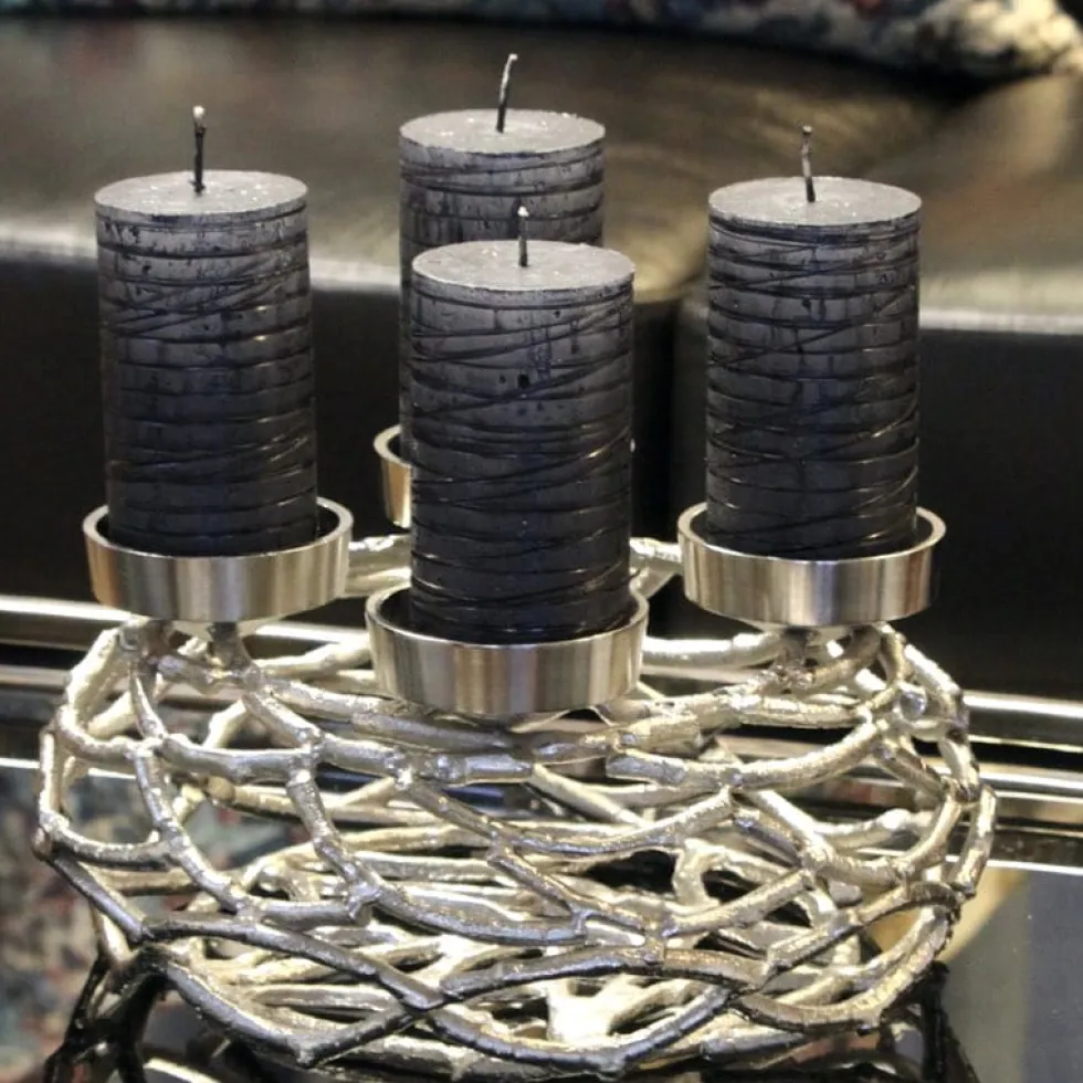 Adventskranz Herold silber