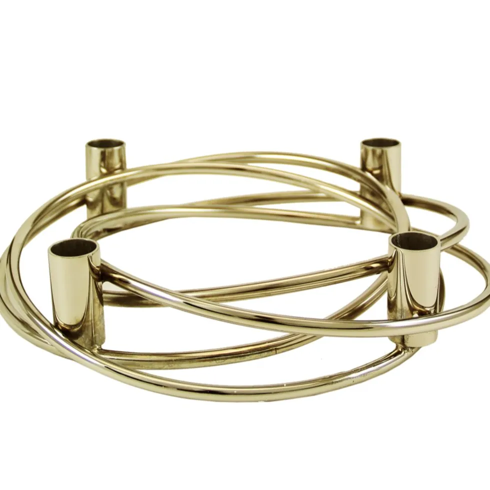 Adventskranz Kerzenhalter gold Crowne 25 cm