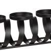 Adventskranz länglich Twirl schwarz Länge 41 cm