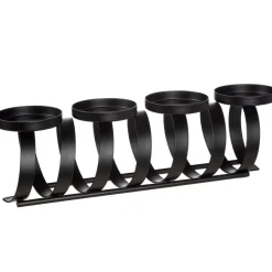 Adventskranz länglich Twirl schwarz Länge 41 cm