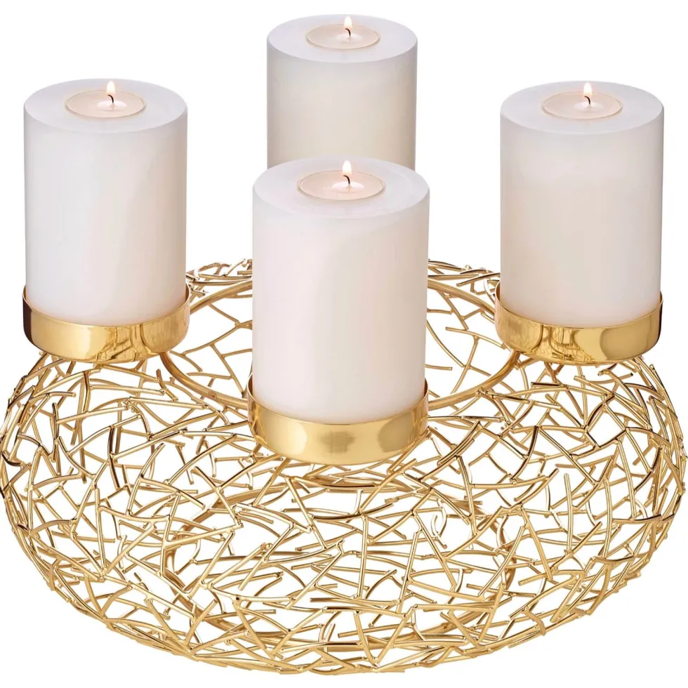 Adventskranz Milano gold Edzard Ø 34 cm