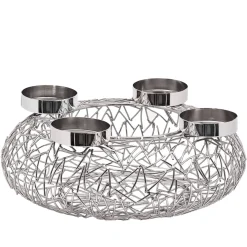 Adventskranz Milano silber Edzard