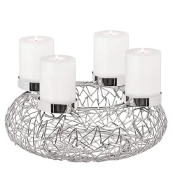 Adventskranz Milano silber Edzard