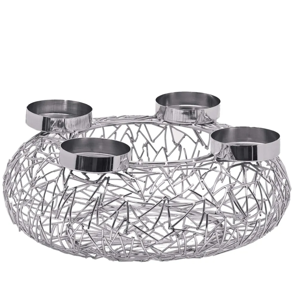 Adventskranz Milano silber Edzard