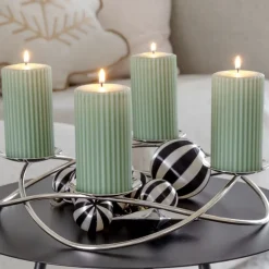Adventskranz modern Alloa Edzard Edelstahl Ø 33 cm