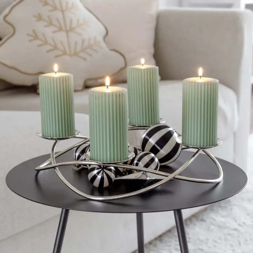 Adventskranz modern Alloa Edzard Edelstahl Ø 33 cm