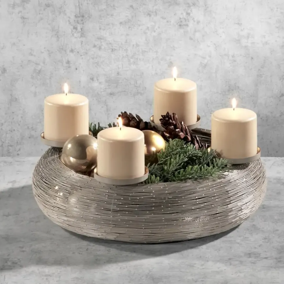 Adventskranz modern Fia gold | Ø 50 /40 cm