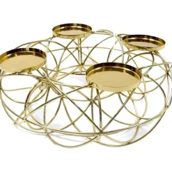 Adventskranz modern gold Messina Durchmesser 30 cm