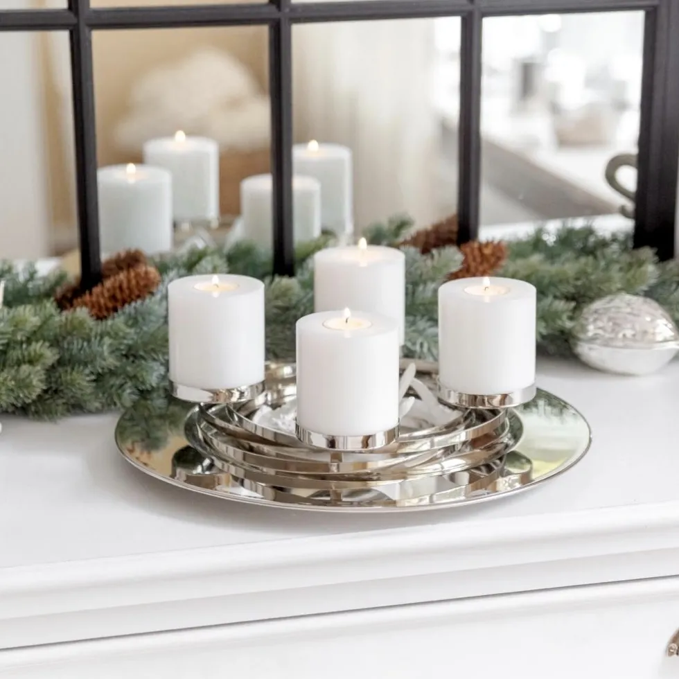 Adventskranz modern LA ANNABELL Edzard Edelstahl