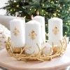 Adventskranz PORUS Edzard gold Durchmesser 42 cm