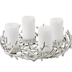 Adventskranz PORUS Edzard silber | Ø 42 cm