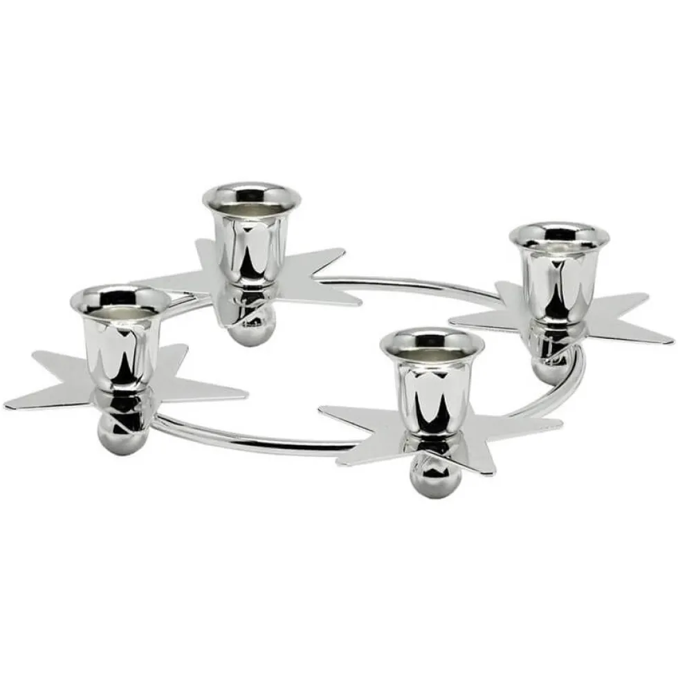 Adventskranz silber STERNE Edzard Durchmesser 19 cm