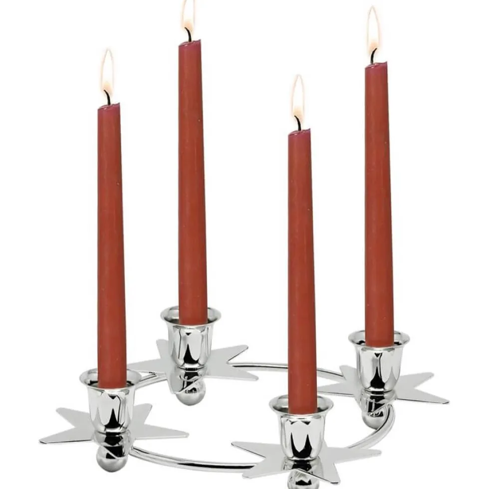 Adventskranz silber STERNE Edzard Durchmesser 19 cm