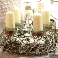 Adventskranz TWIGS Casablanca silber Durchmesser 56 cm