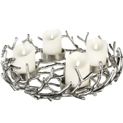 Adventskranz TWIGS Casablanca silber Durchmesser 42 cm