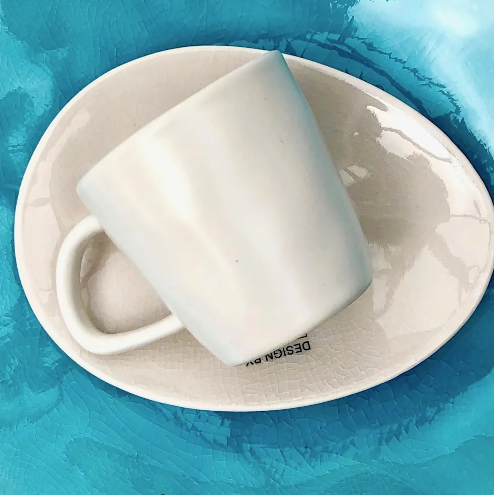 ASA Espressotasse Untertasse Keramik champagne