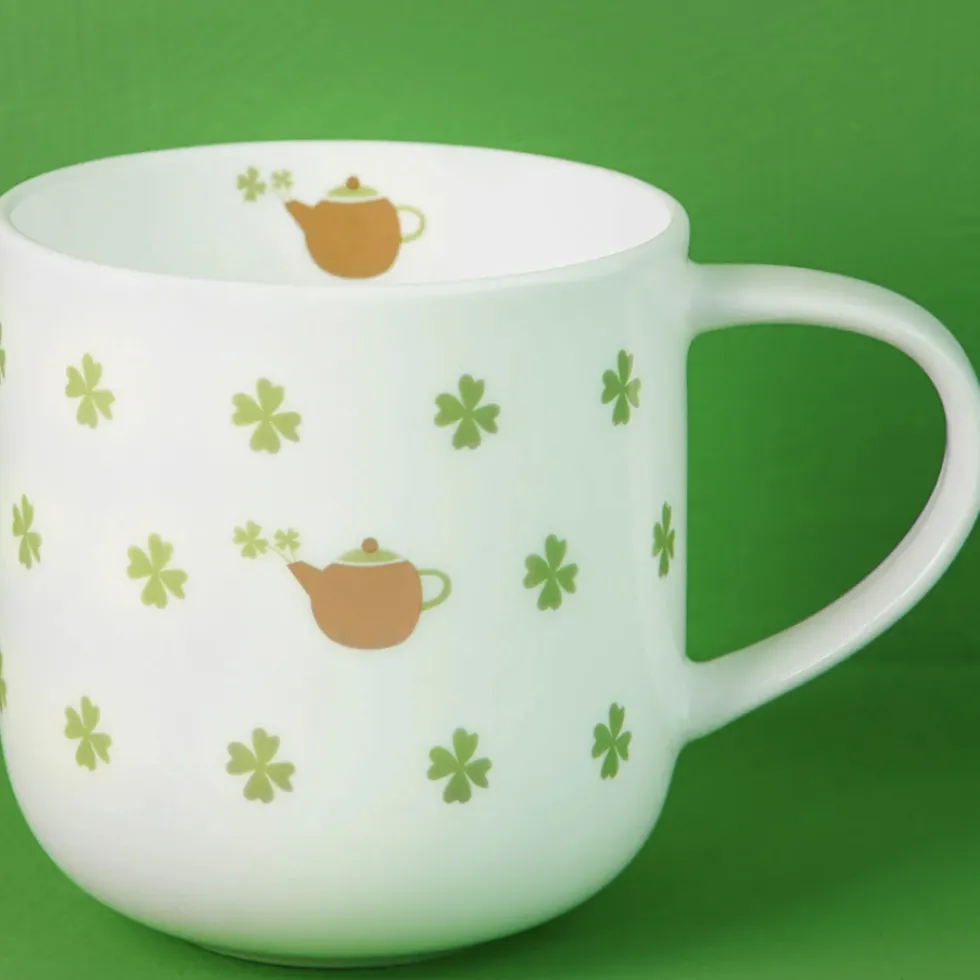ASA Henkelbecher Porzellan weiß Cup of Luck 400 ml