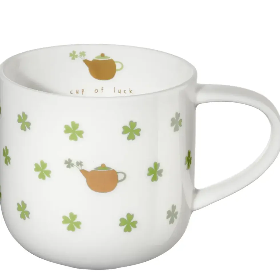 ASA Henkelbecher Porzellan weiß Cup of Luck 400 ml