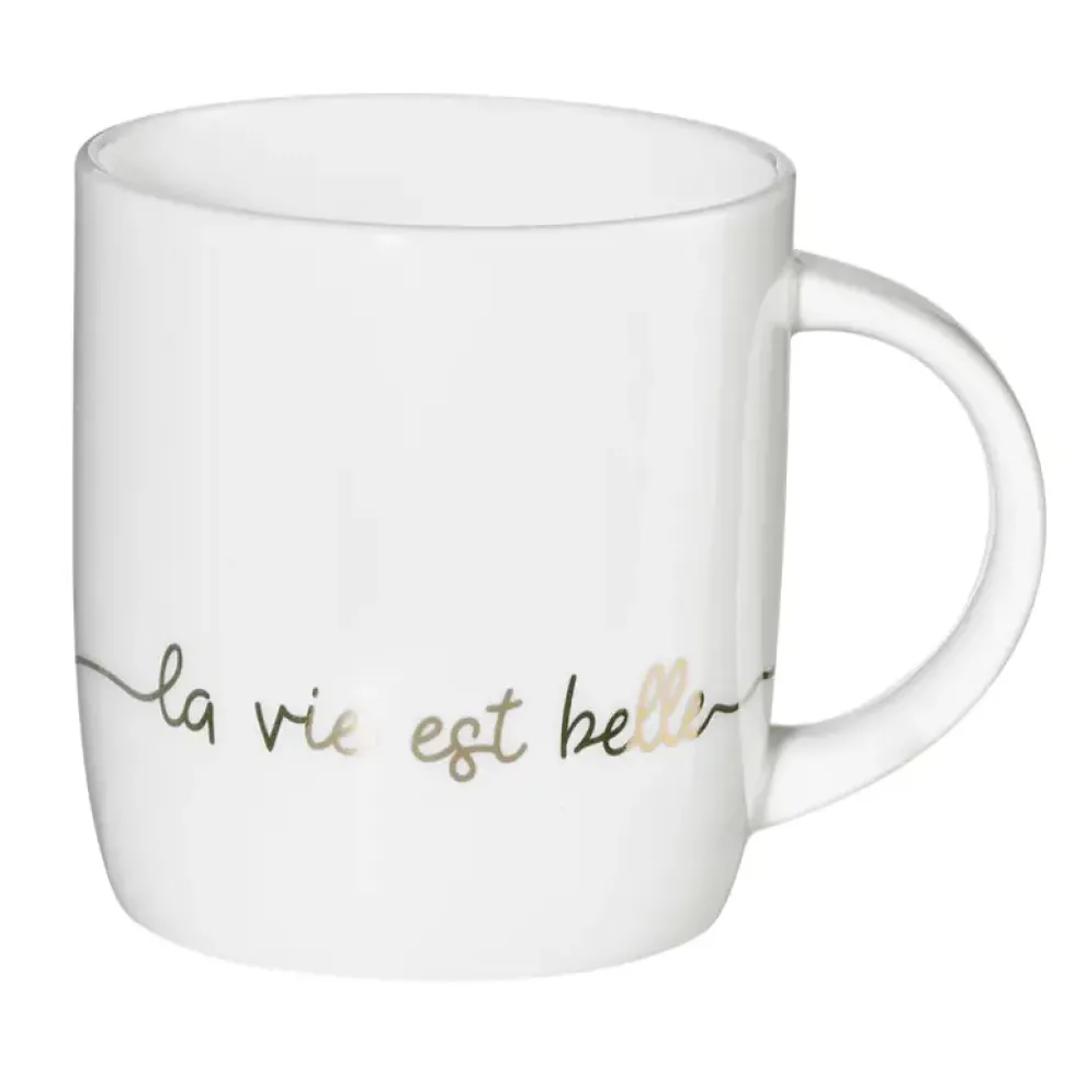 ASA Henkelbecher weiß la vie est belle 350 ml