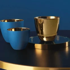 Asa Metall Windlicht blau gold