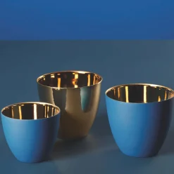 Asa Metall Windlicht blau gold
