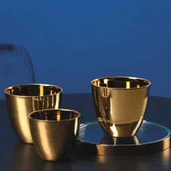 Asa Metall Windlicht gold Höhe 8 cm