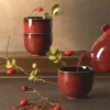 ASA Teebecher Porzellan kolibri rusty red 150 ml
