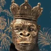 Übertopf Affe gold Kong Werner Voß Höhe 39 cm
