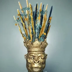 Übertopf Affe gold Kong Werner Voß Höhe 39 cm