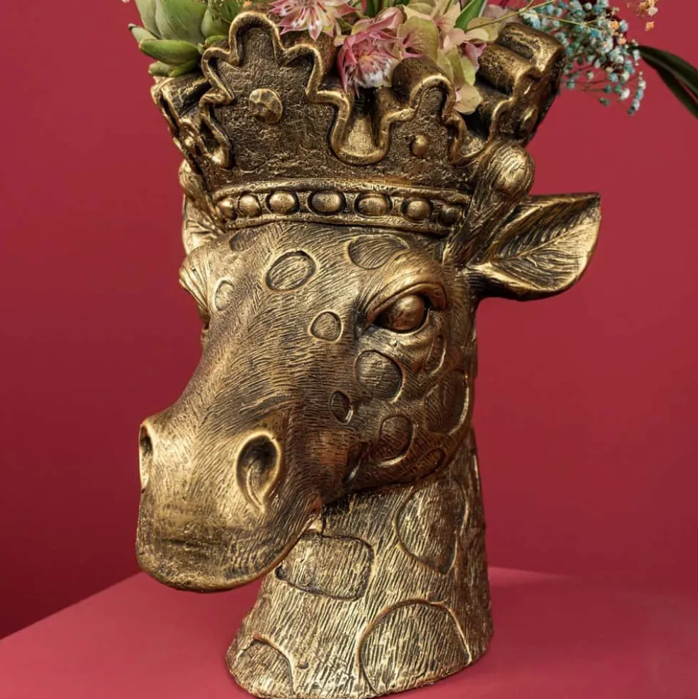 Übertopf Giraffe Lucie gold Werner Voß Höhe 43 cm