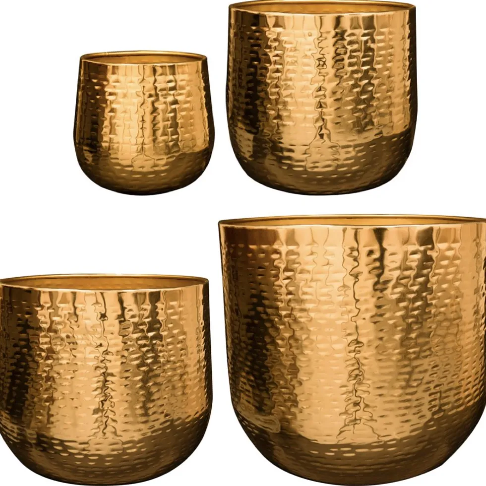 Übertopf gold Metall Carly 4er Set