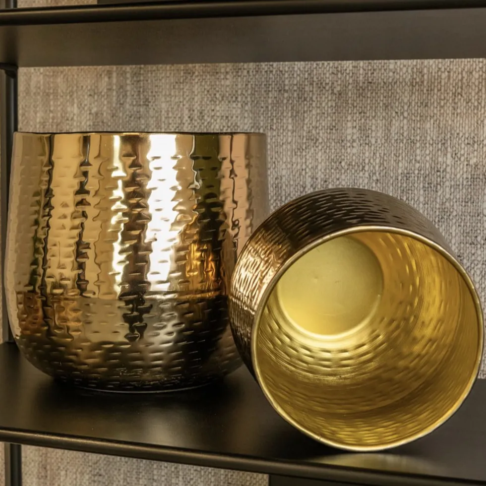 Übertopf gold Metall Carly 4er Set