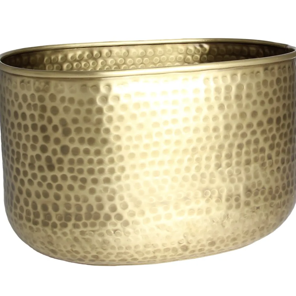 Übertopf groß Morrisson Kaheku oval Messing