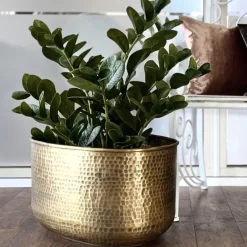 Übertopf groß Morrisson Kaheku oval Messing