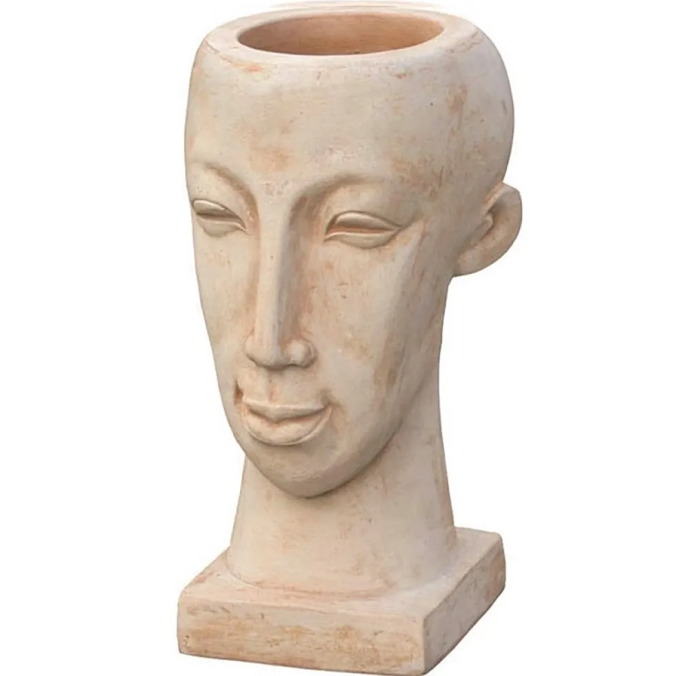 Übertopf Pflanzkopf Young Man Terrakotta Höhe 41 cm