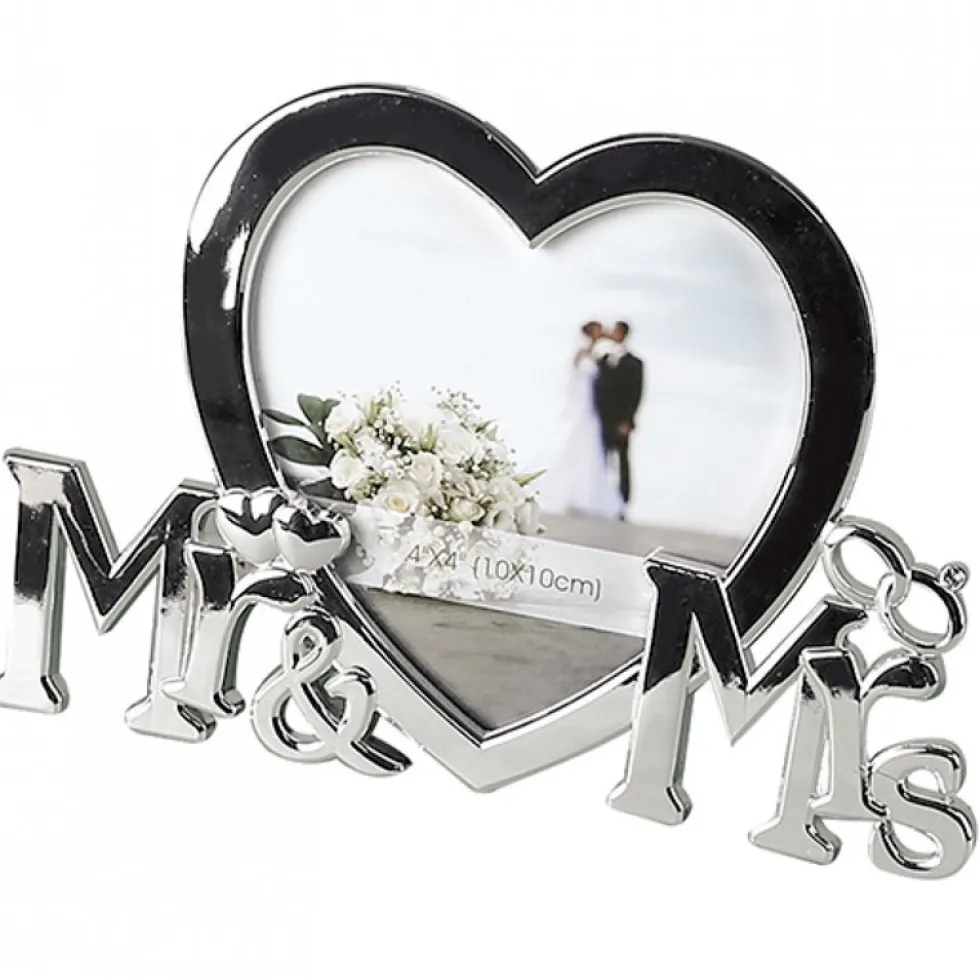 Bilderrahmen silber Wedding 10×10 cm