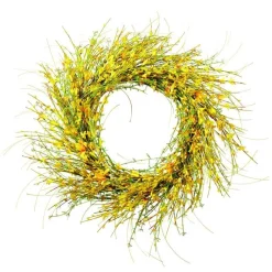 Blumenkranz Türkranz Frühling Seide Ginsterkranz gelb 60 cm