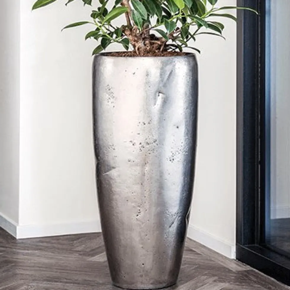 Bodenvase Adam silber Höhe 105 cm