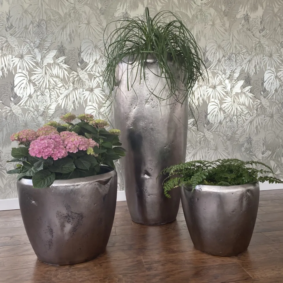 Bodenvase Adam silber Höhe 105 cm