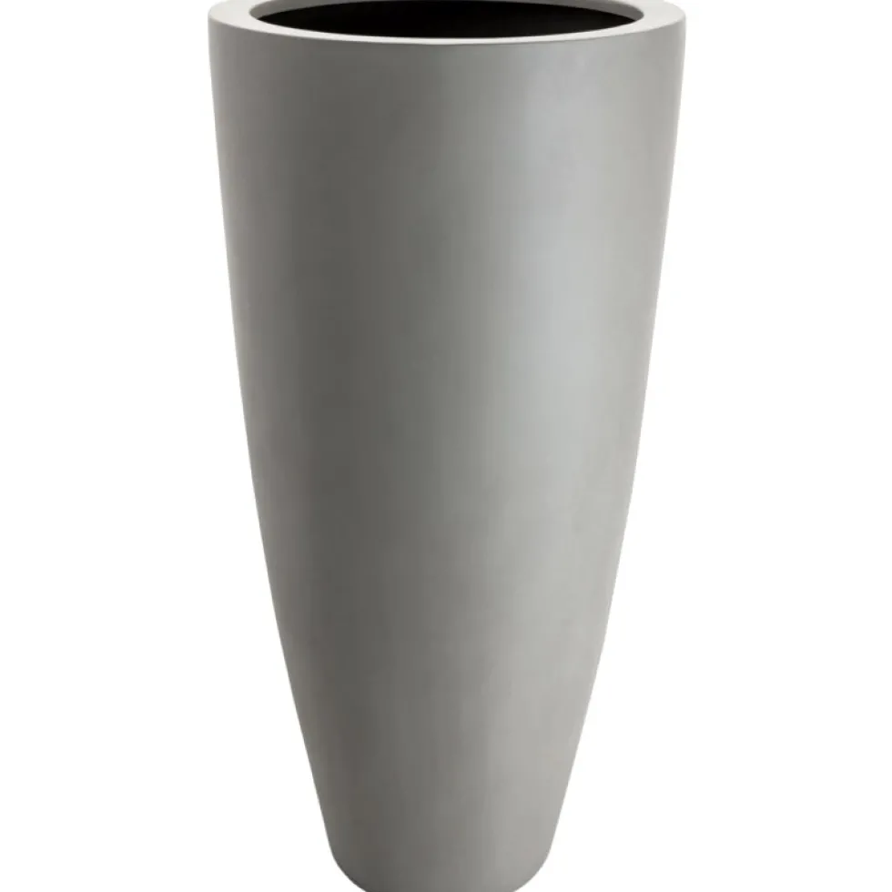 Bodenvase beige Cecile Steinoptik Höhe 100 cm