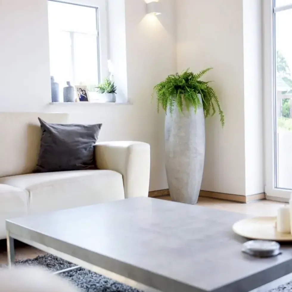 Bodenvase Cara Betonoptik grau