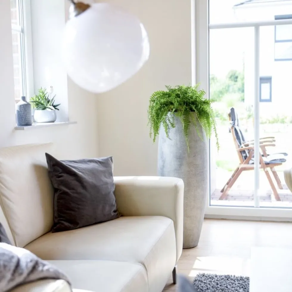 Bodenvase Cara Betonoptik grau